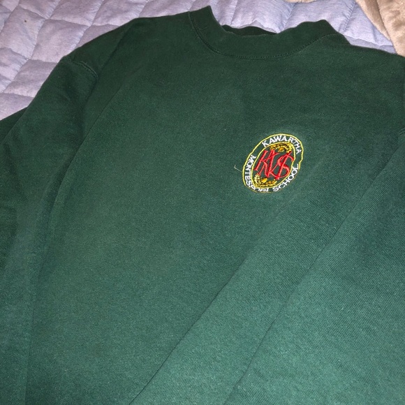 Thrifted Forest Green Crewneck Sweatshirt - Picture 2 of 3